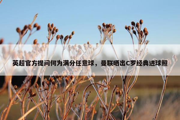 英超官方提问何为满分任意球，曼联晒出C罗经典进球照