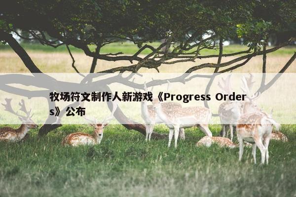 牧场符文制作人新游戏《Progress Orders》公布