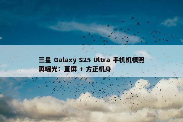 三星 Galaxy S25 Ultra 手机机模照再曝光：直屏 + 方正机身