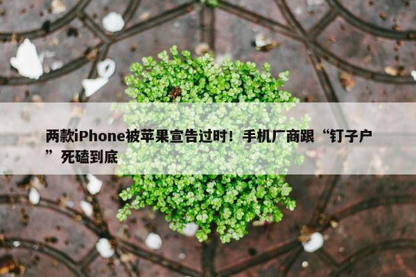 两款iPhone被苹果宣告过时！手机厂商跟“钉子户”死磕到底