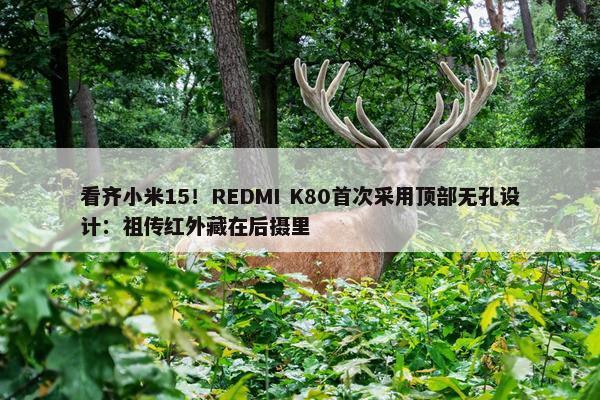 看齐小米15！REDMI K80首次采用顶部无孔设计：祖传红外藏在后摄里