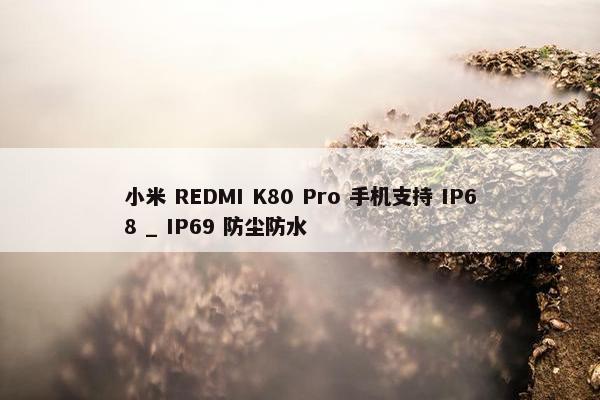 小米 REDMI K80 Pro 手机支持 IP68 _ IP69 防尘防水