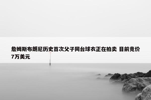 詹姆斯布朗尼历史首次父子同台球衣正在拍卖 目前竞价7万美元