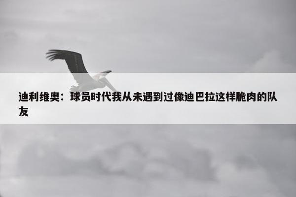 迪利维奥：球员时代我从未遇到过像迪巴拉这样脆肉的队友