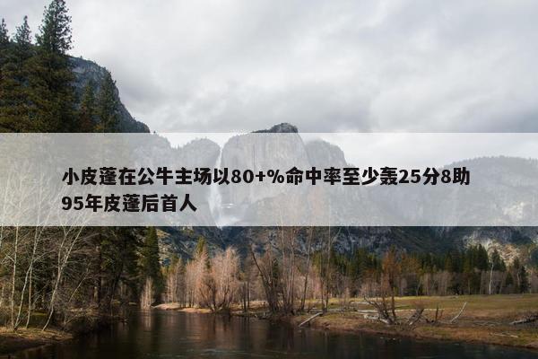 小皮蓬在公牛主场以80+%命中率至少轰25分8助 95年皮蓬后首人