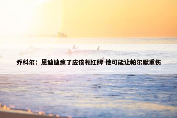 乔科尔：恩迪迪疯了应该领红牌 他可能让帕尔默重伤