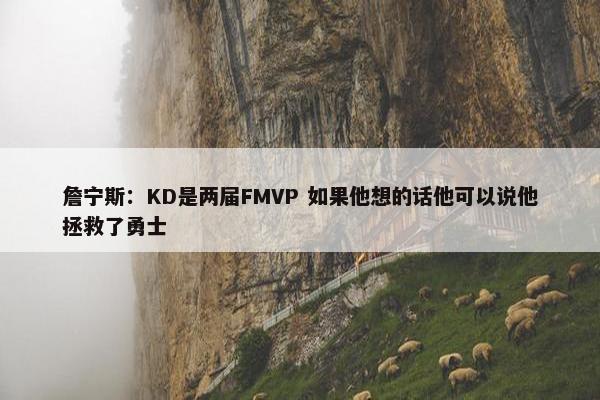 詹宁斯：KD是两届FMVP 如果他想的话他可以说他拯救了勇士