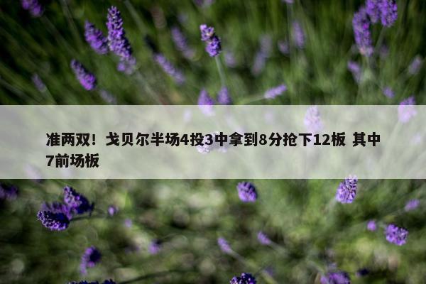 准两双！戈贝尔半场4投3中拿到8分抢下12板 其中7前场板