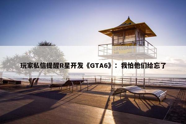 玩家私信提醒R星开发《GTA6》：我怕他们给忘了