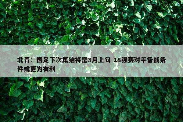 北青：国足下次集结将是3月上旬 18强赛对手备战条件或更为有利