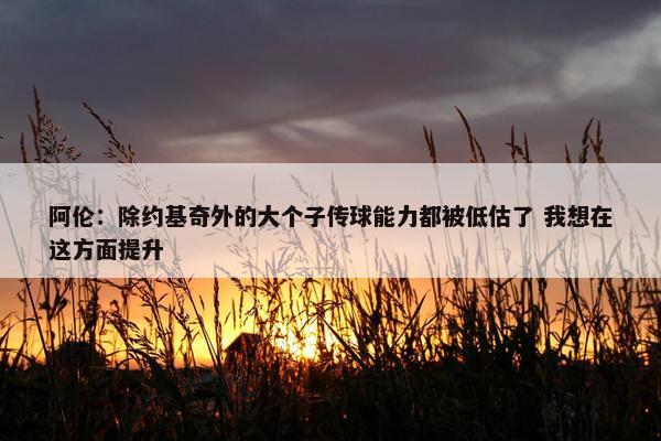 阿伦：除约基奇外的大个子传球能力都被低估了 我想在这方面提升